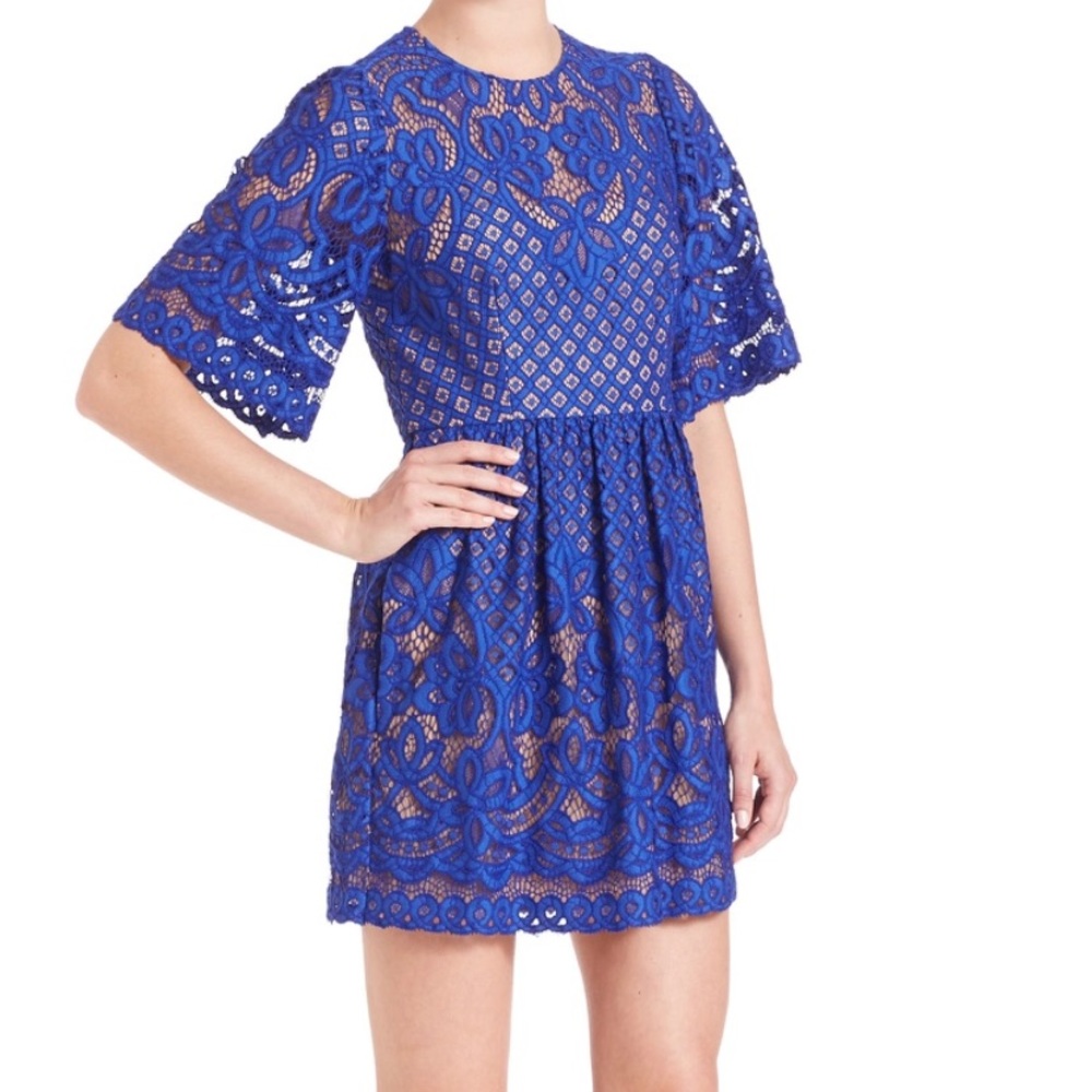 Blue Lace BCBG Max Azria Jillyan Dress